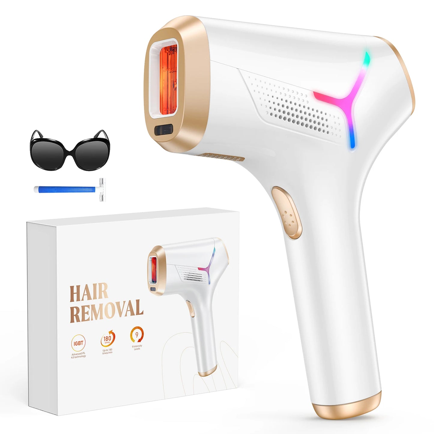 990000 Flashes Laser Hair Removal for Women and Men IPL Hair Removal Body Bikini and Facial Areas Painless Permanent HairRemoval