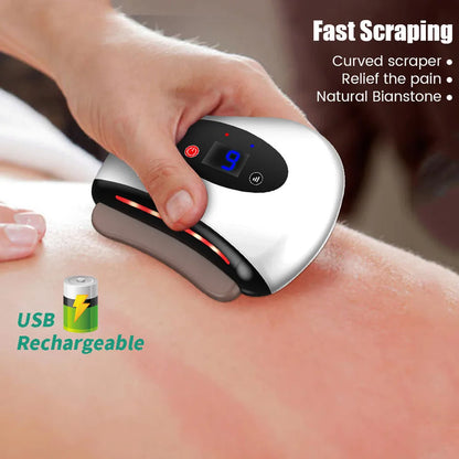 Electric scraping massager Scraping neck facial skin lift to remove wrinkles tool Hot compress massager stone heating vibration