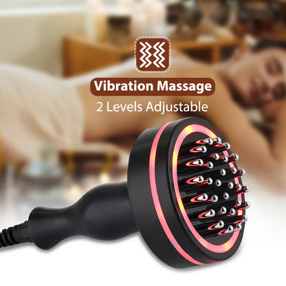 Electric Meridian Brush Body Gua Sha Massager Vibrate Microcurrent Hot Compress Scraping Lymphatic Drainage Machine Fat Burner