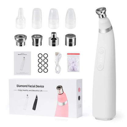 Foreverlily Portable Diamond Peeling Machine Microdermabrasion Facial Cleansing Device Exfoliation Vacuum Blackhead Remover