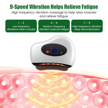 Electric scraping massager Scraping neck facial skin lift to remove wrinkles tool Hot compress massager stone heating vibration