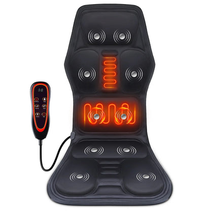 Electric Back Massager Infrared Full-Body Massage Chair Cushion Heating Vibrator Car Home Office Lumbar Neck Mattress Chair Mat